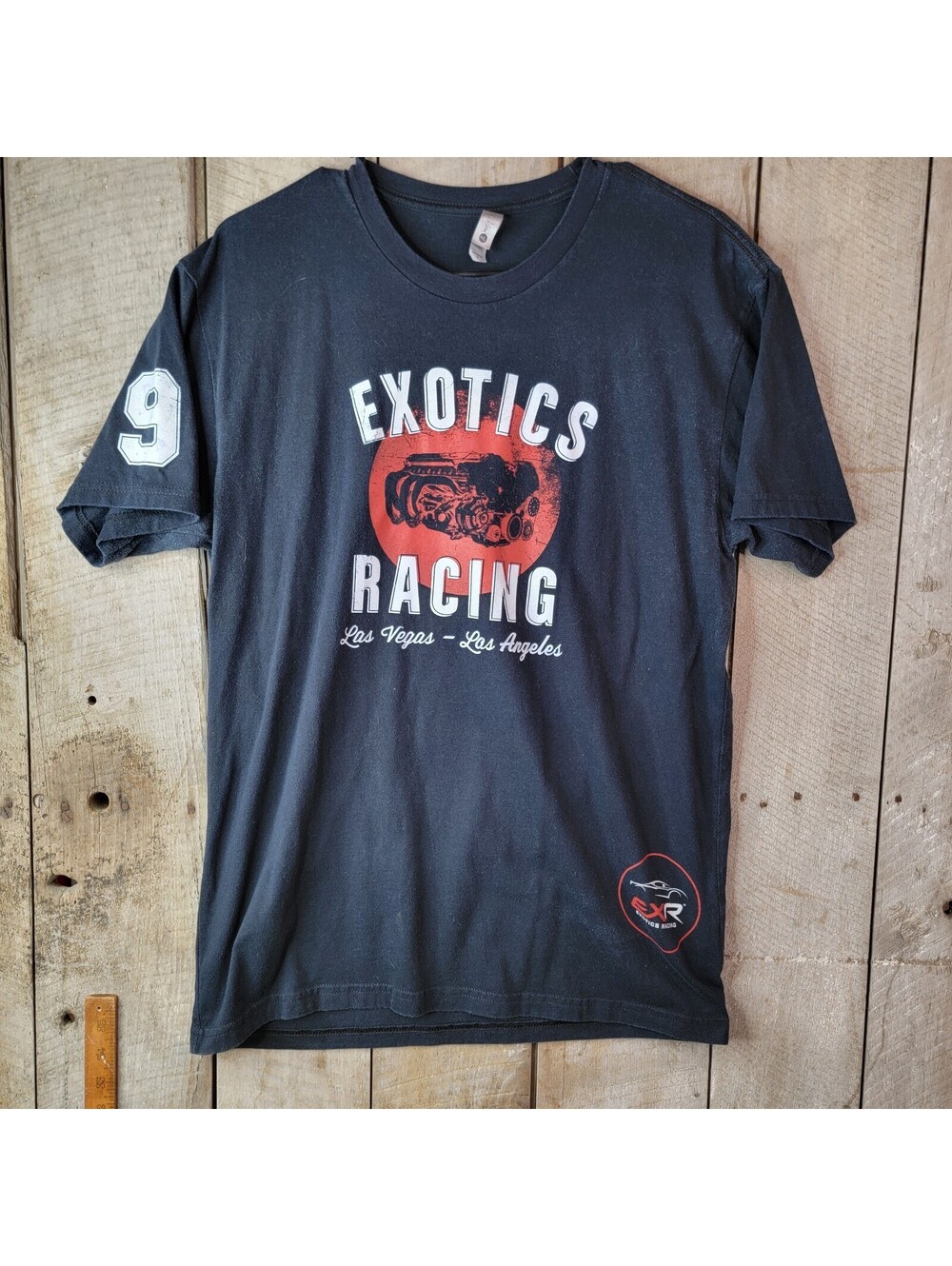 Exotics Racing Las Vegas Shirt Mens L Black Car Graphic Streetwear Tee